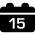 Calendar page symbol on day 15