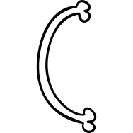Letter C outline of Halloween bone typography