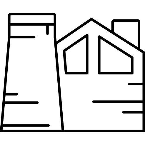 Factory with Big Chimney