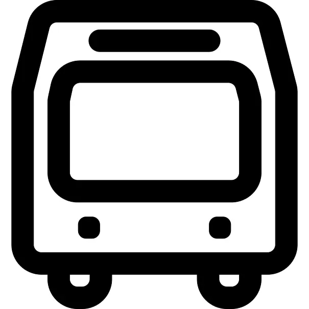 Bus, metro or train outline front