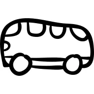 Bus hand drawn transport