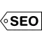 SEO label in a circle