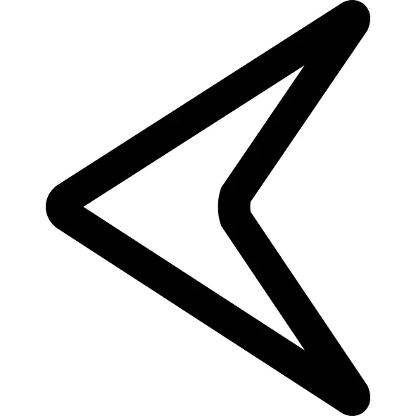 Left arrowhead outline