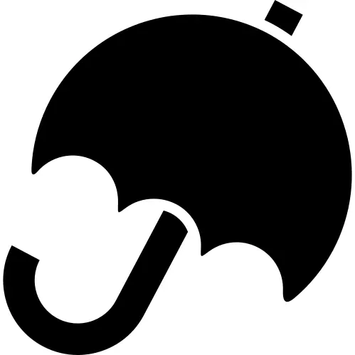 Umbrella opened silhouette