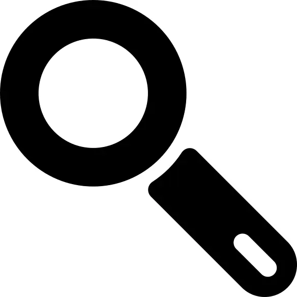 Zoom magnifier interface symbol in diagonal