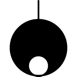 Circular christmas ornament