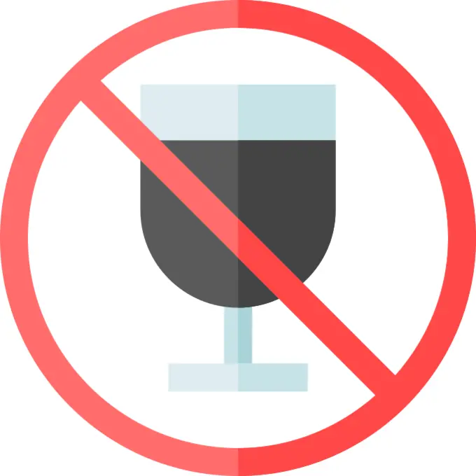 No alcohol