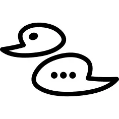 Speech bubbles with conversation dots