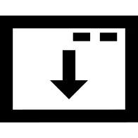 Webpage with down arrow