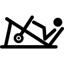 Gymnast in gym practicing strengthen exercise