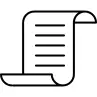 Paper with text and curved upper and bottom borders
