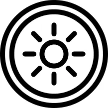 Round Shield with Sun