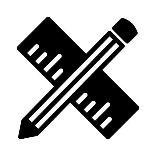 Pencil and ruler