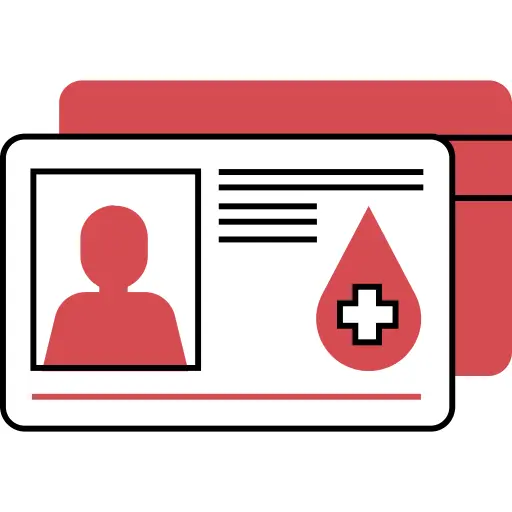 Blood donor card