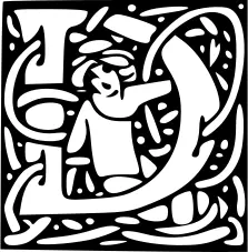 D letter vector image