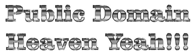 Public Domain Heaven yeah typography