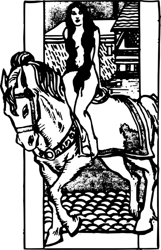 Lady Godiva vector illustration