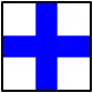 Blue and white signal flag
