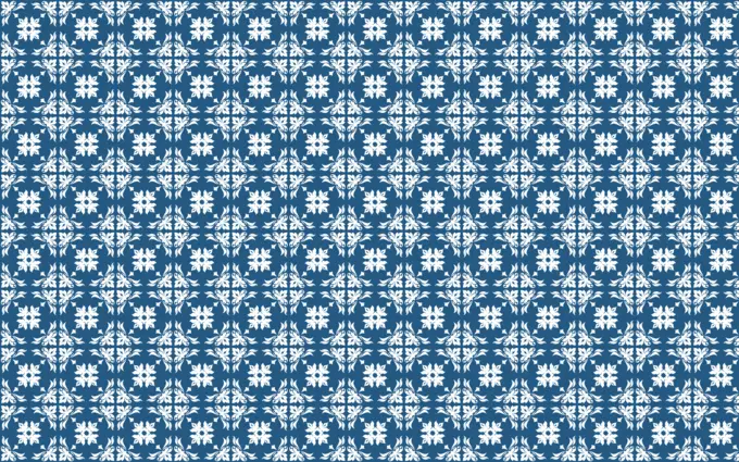 Blue vintage floral pattern