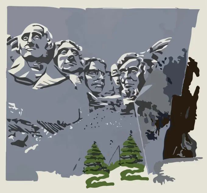Mount Rushmore in US
