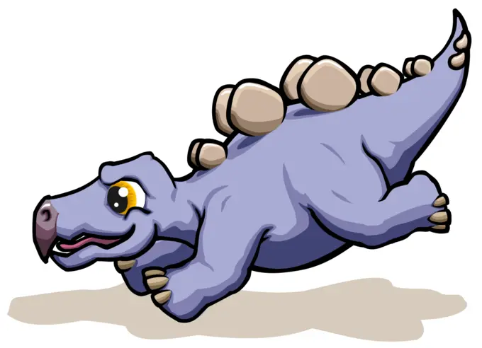 Cartoon running dino