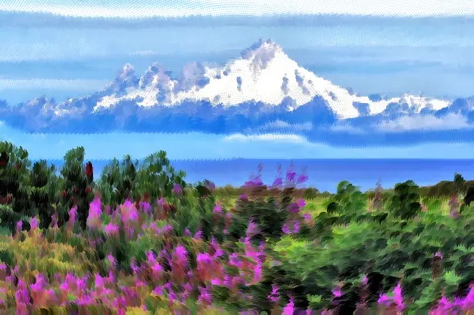 Surreal Alaskan wilderness