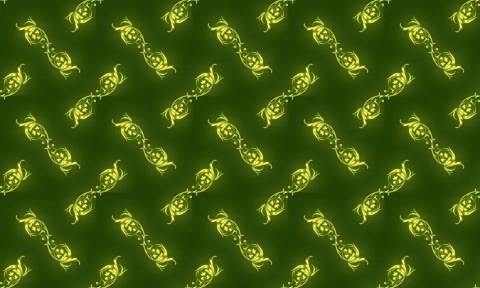 Yellow flowers on green background