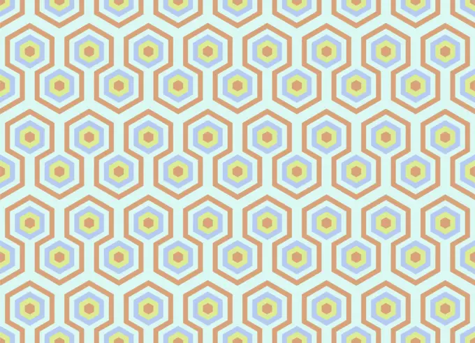 Hexagonal pattern in color