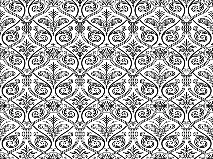 Leafy pattern with ornaments