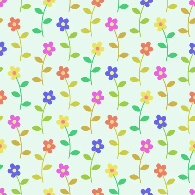 Floral pattern on white background vector image