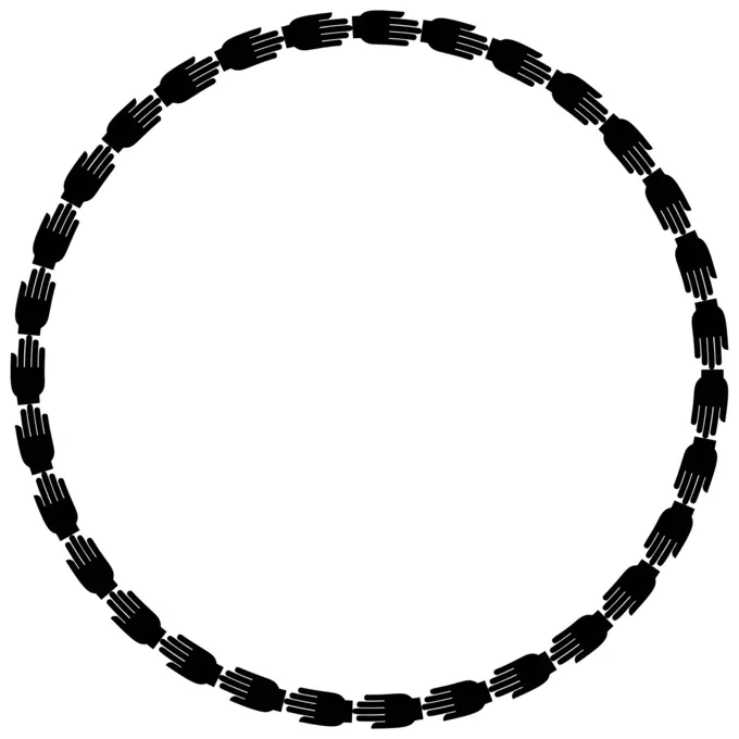 Circle of helping hands