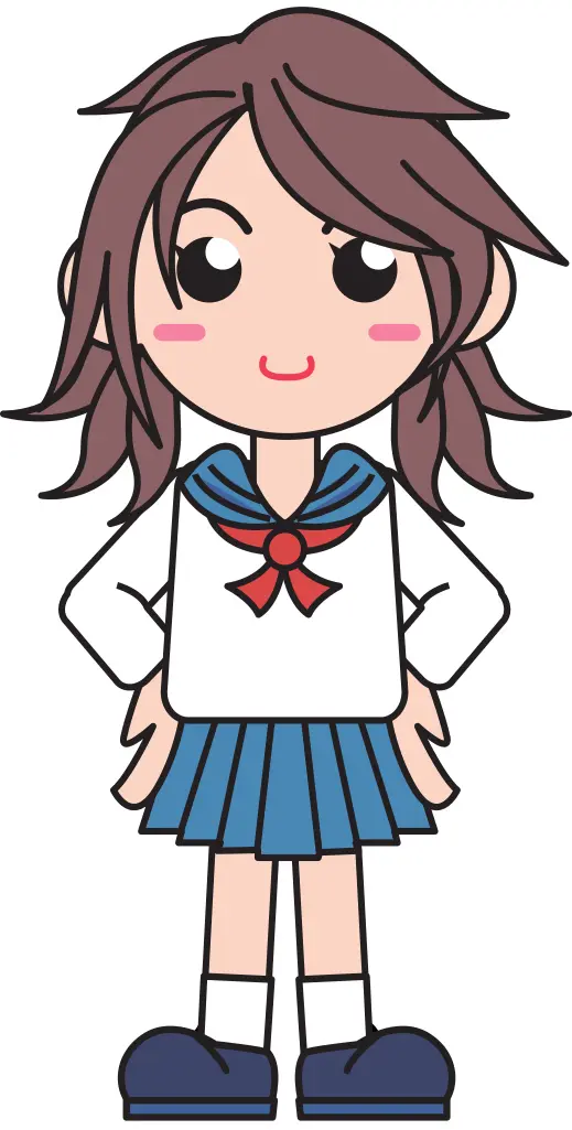 Japanese school girl vector image