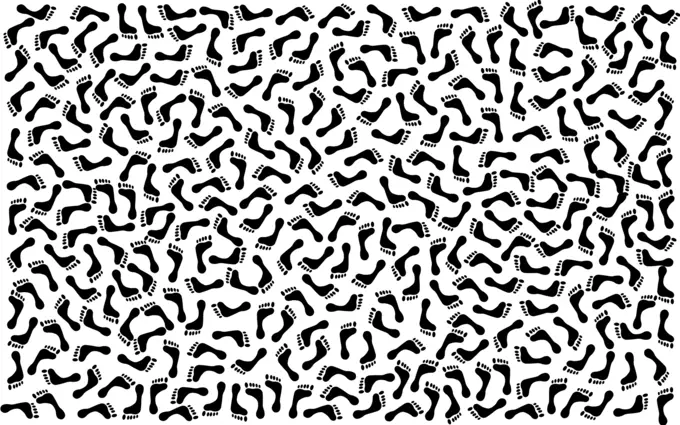 Feet silhouette background