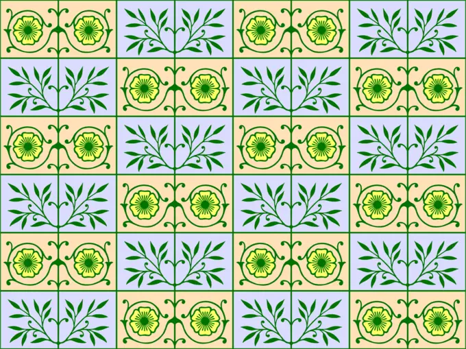 Floral and leafy pattern