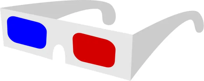 3D Glasses vector drawing