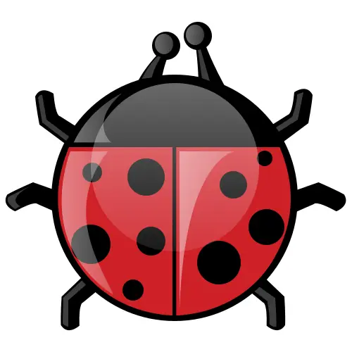 Ladybug in cartoon style