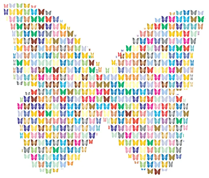 Butterfly made of butterflies