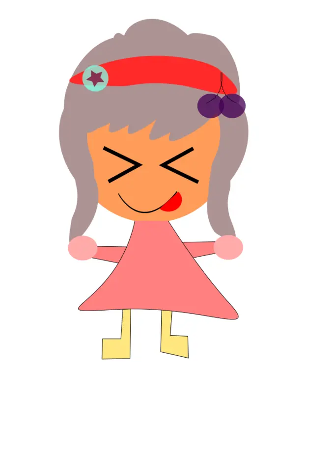 Hungry girl with cherries