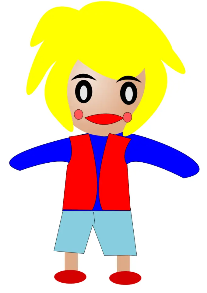 Yellow-haired boy vector image