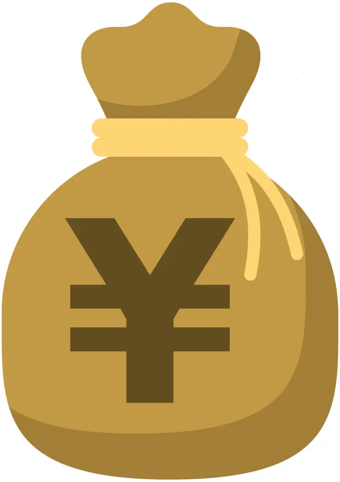 Bag with symbol of Yen