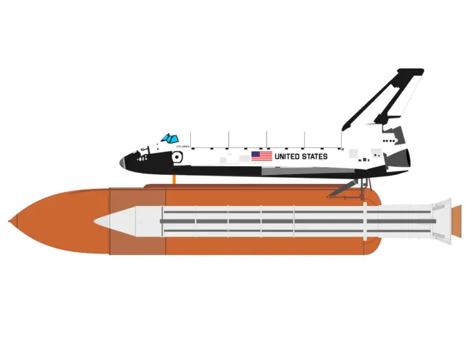 Space shuttle vector drawing