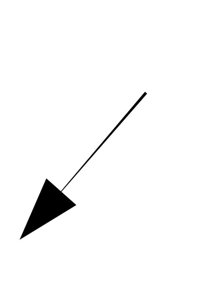 Simple arrow vector silhouette