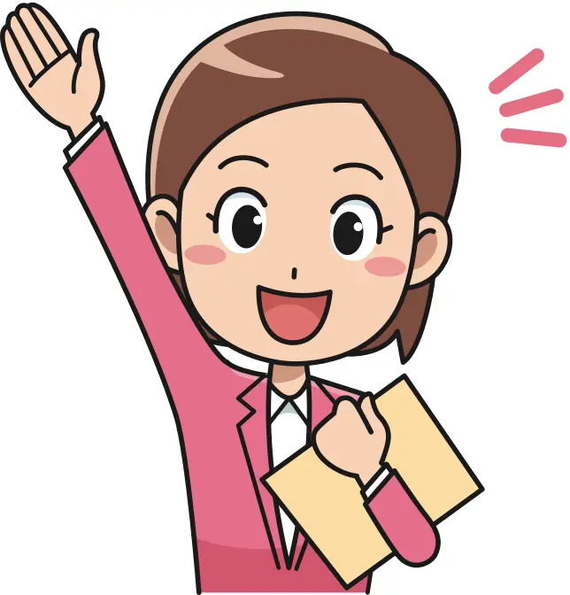 Enthused female office worker