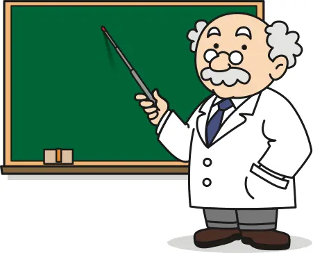 Cartoon male teacher