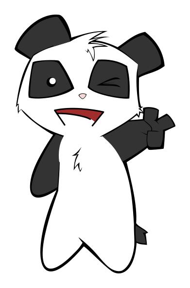 Cartoon panda vector image