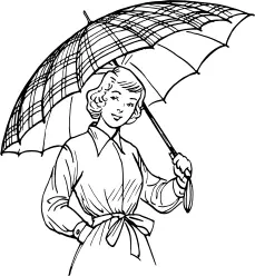Lady with umbrella