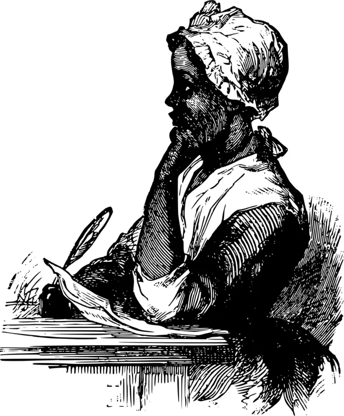 Phillis Wheatley vector image
