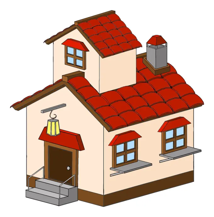 Isometric house vector image