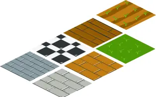 Isometric floor tile
