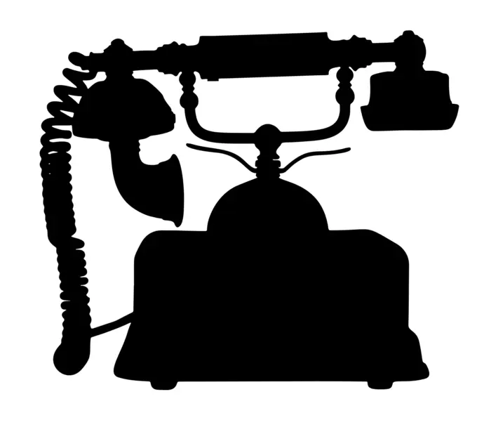 Vintage telephone silhouette